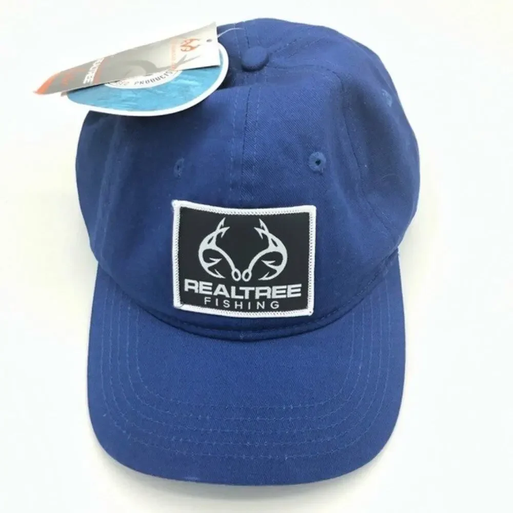 Real Tree Men's Fishing Graphic Logo Blue Hat